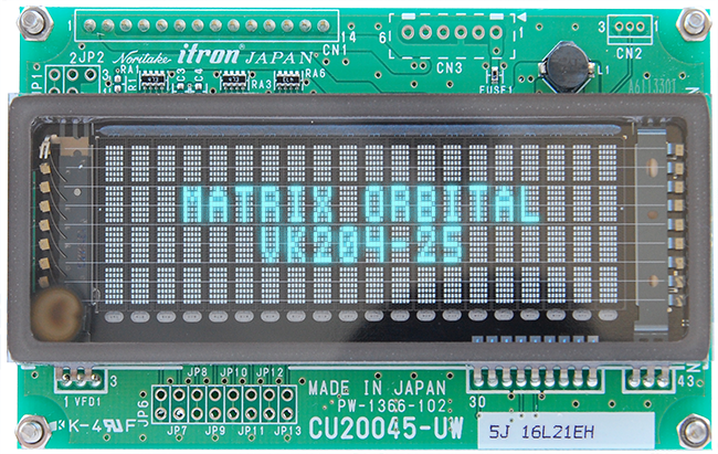 20x4 Intelligent Character VFD Display